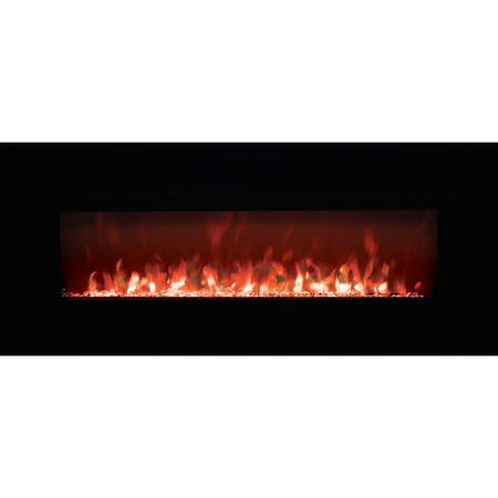 Eden Branch Heating 50” Black Wall Mounted Electric Fireplace w /Crystal 101003